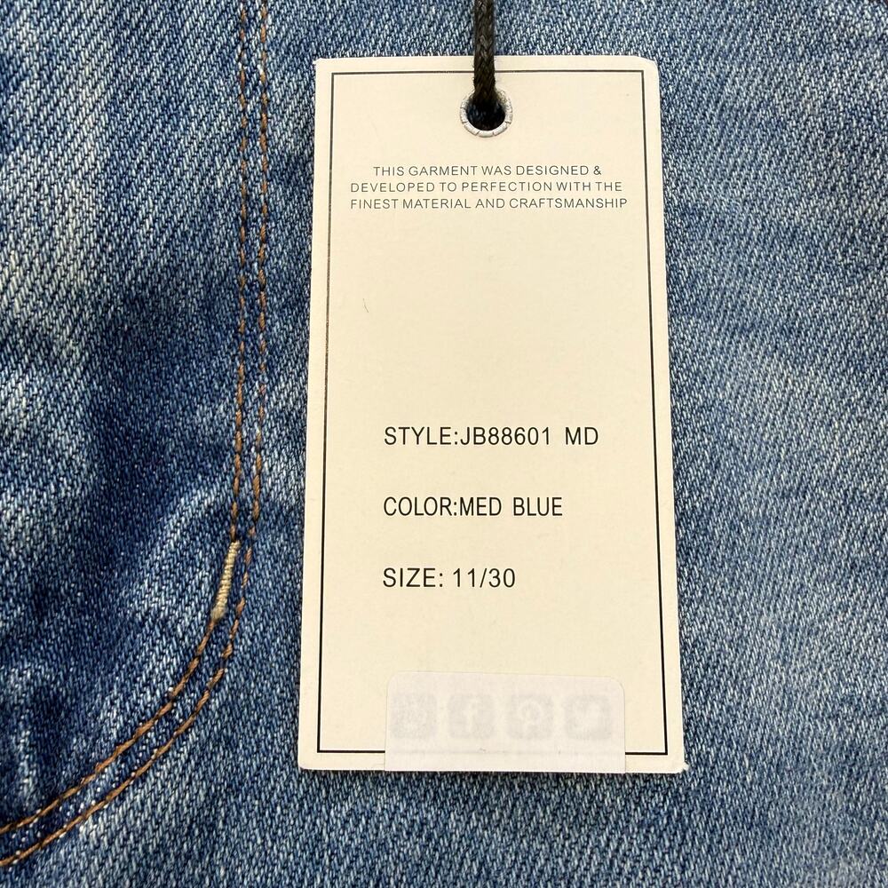 Judy Blue Jeans Women's 11/30 Blue Cropped Straight Leg High Waist NWT - Picture 6 of 14